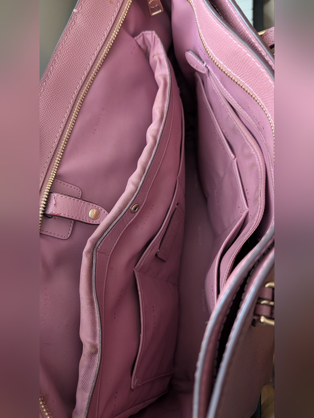 Pink Coach Turnlock Tote - Picture 5 of 8